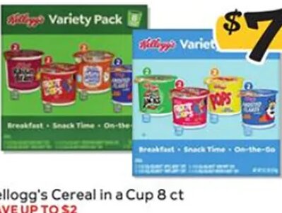 Kellogg's Cereal in a Cup at Winn-Dixie