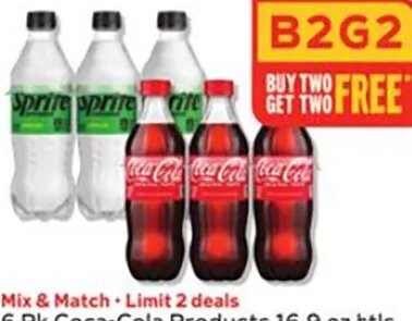 6 Pk Coca-Cola Products 16.9 oz btls