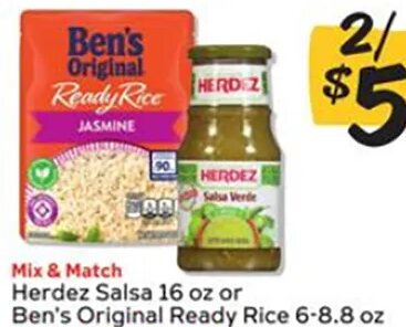 Herdez Salsa 16 oz or Ben's Original Ready Rice 6-8.8 oz at Winn-Dixie