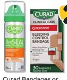 Curad Bandages or Medline Flex Seal Spray