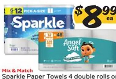 Sparkle Paper Towels or Angel Soft Bath Tissue at Winn-Dixie