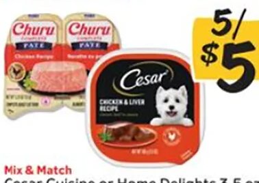 Cesar Cuisine or Home Delights or Churu Cat Treats