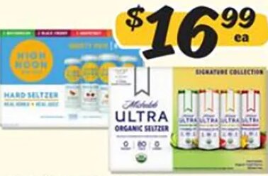 Michelob Ultra Seltzer or High Noon at Winn-Dixie
