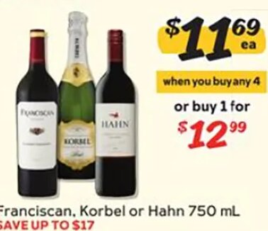 Franciscan, Korbel or Hahn