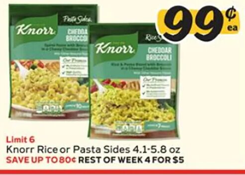 Knorr Rice or Pasta Sides 4.1-5.8 oz at Winn-Dixie