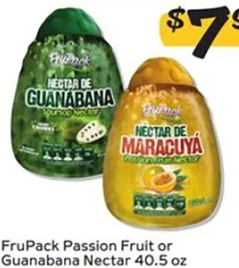 FruPack Passion Fruit or Guanabana Nectar