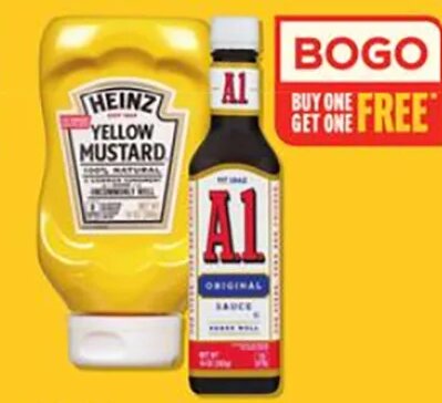 A.1. Steak Sauce 10 oz or Heinz Yellow Mustard 14 oz