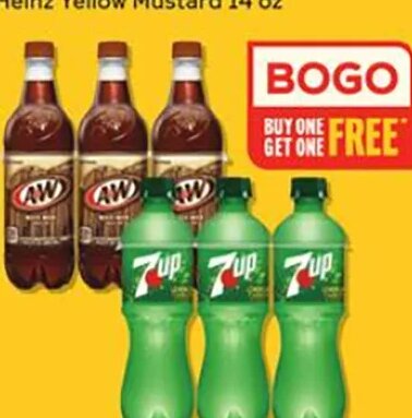 6 Pk 7UP or A&W 16.9 oz
