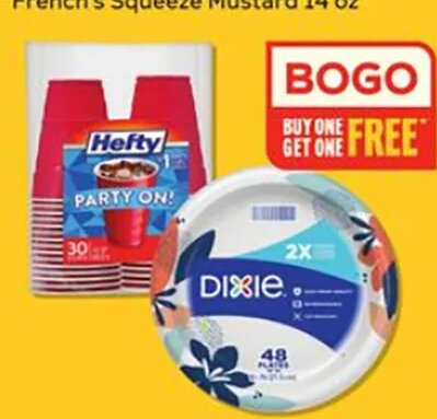 Dixie Paper Plates or Bowls 16-48 ct or Hefty Party Cups 28-50 ct