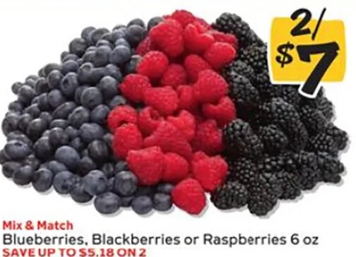 Blueberries, Blackberries or Raspberries