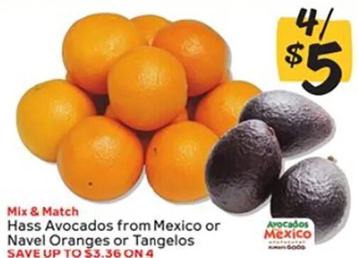 Hass Avocados from Mexico or Navel Oranges or Tangelos