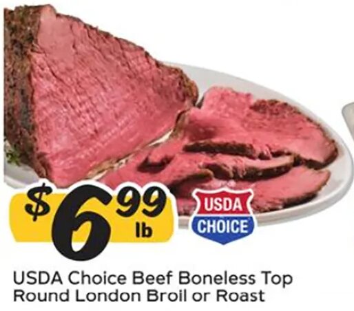 USDA Choice Beef Boneless Top Round London Broil or Roast at Winn-Dixie