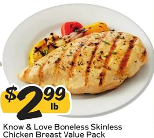 Know & Love Boneless Skinless Chicken Breast Value Pack at Winn-Dixie