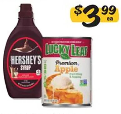Hershey's Syrup or Lucky Leaf Pie Filling at Winn-Dixie