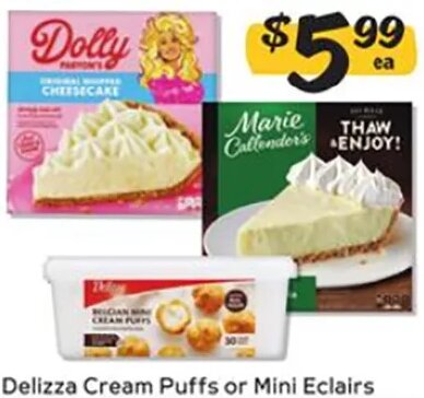 Delizza Cream Puffs or Mini Eclairs or Dolly Parton's Pie