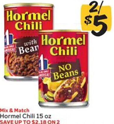 Hormel Chili at Winn-Dixie