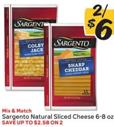 Sargento Natural Sliced Cheese at Winn-Dixie