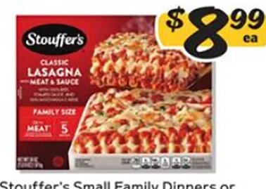 Stouffer's Small Family Dinners or Mac & Cheese at Winn-Dixie