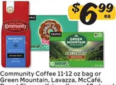 Community Coffee / Green Mountain / Lavazza / McCafé / Donut Shop / Krispy Kreme at Winn-Dixie