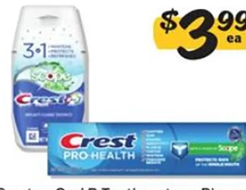 Crest or Oral B Toothpaste or Rinse at Winn-Dixie