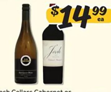 Josh Cellars Cabernet or Kim Crawford Sauvignon Blanc 750 mL